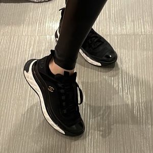 Black Chanel sneakers